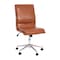 Flash Furniture Cognac Mid-Back Armless LeatherSoft Office Chair GO-21111-BR-GG - alternate 8